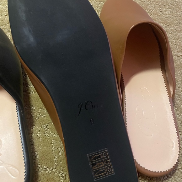 Jcrew leather mules. 2 pair sold together! New without box. - Picture 2 of 4